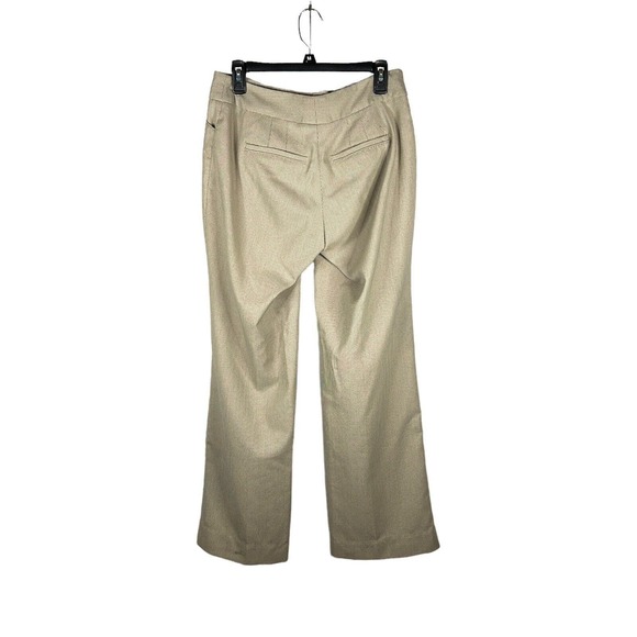 WHBM Womens Size 8R Legacy Fit Flare Leg Dress Pants Career Beige Black Mid Rise - Picture 2 of 7